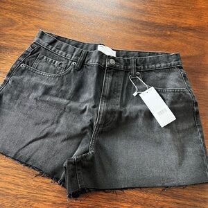New ASOS Charcoal Denim Shorts size 8
